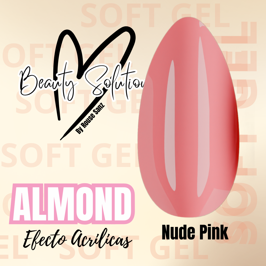 TIPS EFECTO ACRILICO ALMOND PINK 300 UND