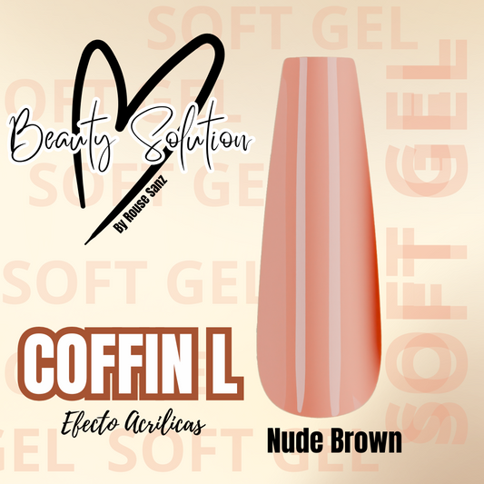 TIPS EFECTO ACRILICO COFFIN L BRONW 300 UND